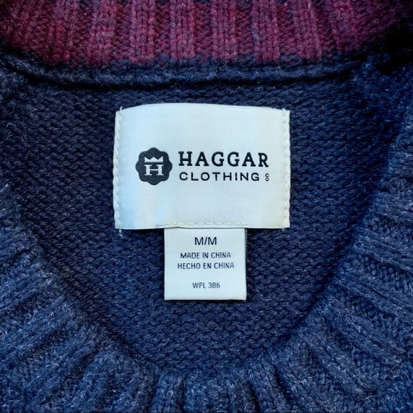 Men’s Fair Isle style pullover crew neck sweater - Picture 4 of 6